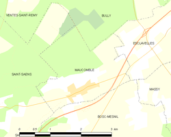 Map commune FR insee code 76417